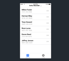 Reorder List in Ionic