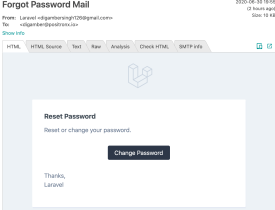 Reset Password Request in Laravel