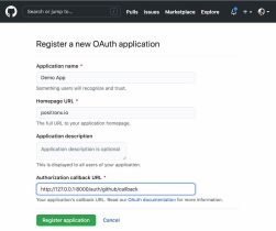 Register OAuth Applicaiton