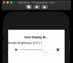 Build Screen Brightness Control in Ionic