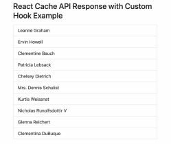 React Get and Cache Data with Custom Hook Tutorial