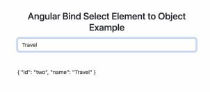 Angular Bind Select Element to Object Tutorial