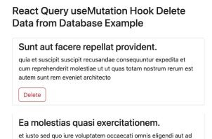 React Query Handle Delete Request with useMutation Tutorial