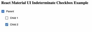 React Material UI Indeterminate Checkbox Example Tutorial