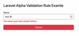 How to Validate Form Input Field using Alpha Rule in Laravel 9