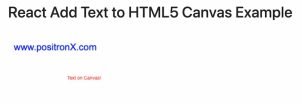 How to Write or Add a Text in HTML5 Canvas in React