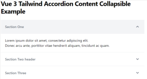 How to Create Accordion in Vue 3 using Tailwind CSS