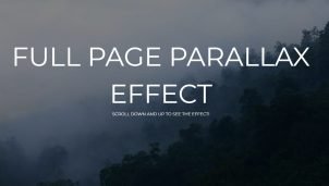 Full Page Parallax Scroll Effect